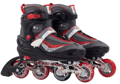 Chicago Inline Roller Skates for Kids – Durable, Top Performance Indoor/Outdoor Use Roller Blades for Girls & Boys with Breathable High-Top Boots, 70mm Urethane Wheels & ABEC-3 Bearings