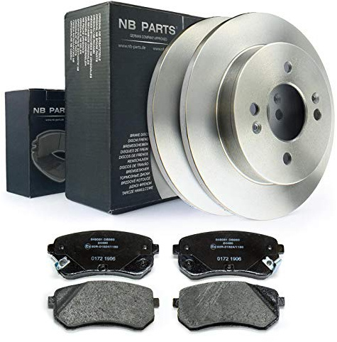 NB PARTS Bremsscheiben Bremsbeläge hinten 234mm voll passend für Hyundai i10 für Kia Picanto ABS