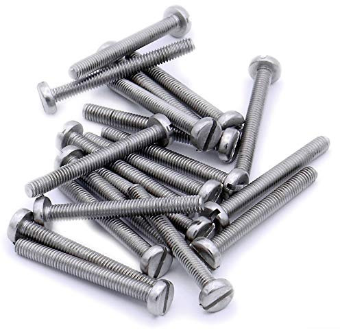 M3 (3mm x 30mm) Slot Pan Machine Screw (Bolt) - Stainless Steel (A2) (Pack of 20)