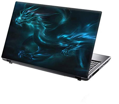 TaylorHe 13-14 inch Laptop Skin Vinyl Decal with Colorful Patterns and Leather Effect Laminate MADE IN England Fantasy Dragon