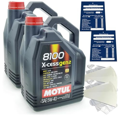 10 Liter original Motul Motoröl 5W40 8100 X-Cess