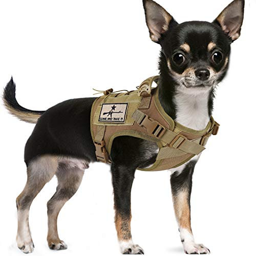 SALFSE Taktisches Hundetrainingsgeschirr, Outdoor-Arbeitsweste, verstellbar, Militär, MOLLE, Hundegeschirr mit Gummigriff
