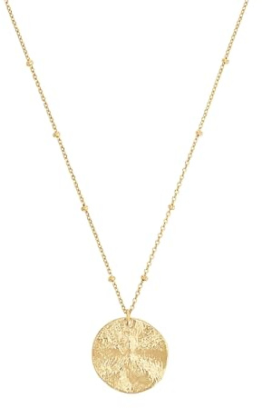 NOELANI Kette mit Anhänger 925 Sterling Silber Damen Halsschmuck, 40+5 cm, Gold, Kommt in Schmuck Geschenk Box, 2030092