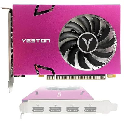 Yeston Radeon RX550 Gaming Grafikkarten, 4GB RAM GDDR5 128Bit 6000MHz HDMI*4 GPU, Mainstream Grafikkarte für PC Gaming