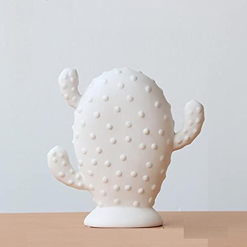 YQLKD Statuendekorationkaktusfiguren Miniatur Matt Porzellan Kakteen Keramik Handwerk