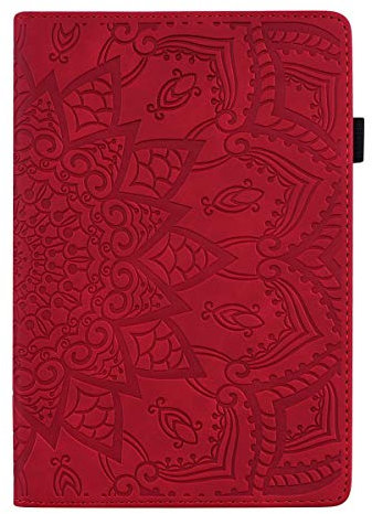Vkooer iPad Mini 6 Case 2021 (Mini 6th Generation 8,3'') Cover Folio Stand Case with Auto Sleep/Wake Card Holder Smart Cover for iPad Mini 6 Tablet, Red