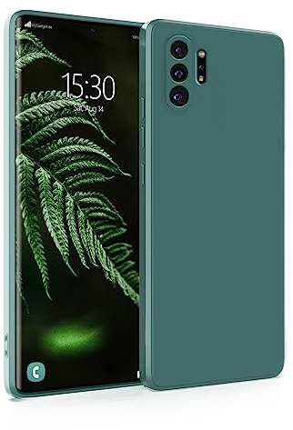 MyGadget Hülle für Samsung Galaxy Note 10 Plus - robuste Silikon Schutzhülle TPU Case Slim Silikonhülle - Back Cover Kratzfest Handyhülle - Olivgrün