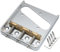 Musiclily Ultra 54mm Plaque Aluminium Chevalet Telecaster Bridge Vintage 3 Pontets Compensées Laiton pour Guitare électrique type Tele, Chrome