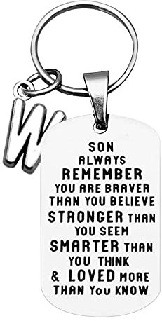 TianWlio Ornamente Weihnachtsbriefe an die Liebe Mein Niemals Du Schlüsselanhänger I Son 26 Forget Schlüsselanhänger Schlüsselanhänger Fahrrad Filz (W, One Size)