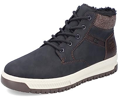 Rieker Herren Schnürstiefeletten 38542, Männer Stiefeletten, wasserabweisend, riekerTEX,halbstiefel,Kurzstiefel,schwarz (00),43 EU / 9 UK