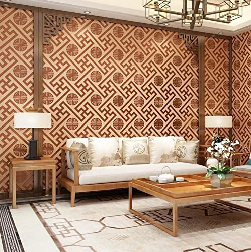 Décoration Murale DIY Papier peint quadrillage rétro non autocollant pour Cuisine Mural Chambre Salon Papier Peint