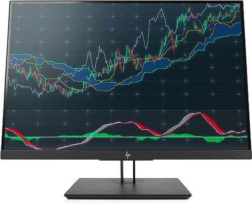 HP Monitor Z24N G2, 24 pollici (1920 x 1200) Display LED nero WUXGA, frequenza di aggiornamento 75Hz, rapporto di aspetto 16:10, 1 DVI-D; 1 HDMI 1.4 e DisplayPort, Hub USB 1JS09A4