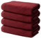 4 er Set Handtücher 50x100 cm | Frottee Weich & Flauschig | 100% Baumwolle | Frottier Handtuch Duschtuch Badetuch Badehandtuch | Oeko-Tex | 500g/m² | Ôhm | Rot