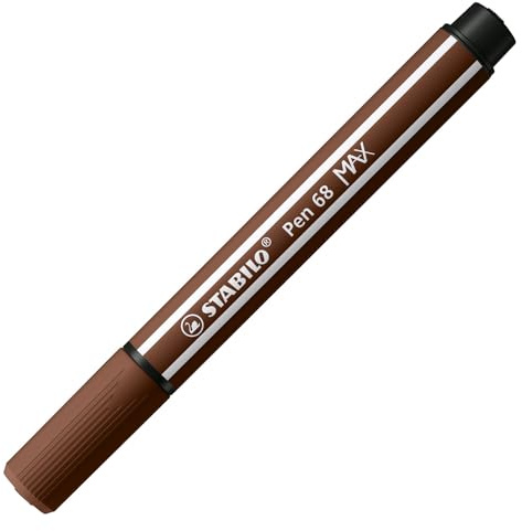 Premium-Filzstift mit dicker Keilspitze - STABILO Pen 68 MAX - Einzelstift - braun
