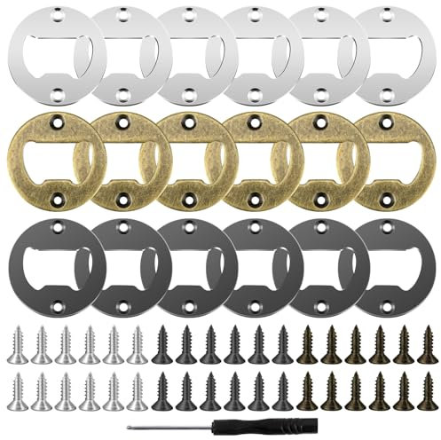Lot de 18 décapsuleurs en métal pour décapsuleur, moules en résine, bière, champagne, vin, accessoires de bricolage, argent, noir, bronze