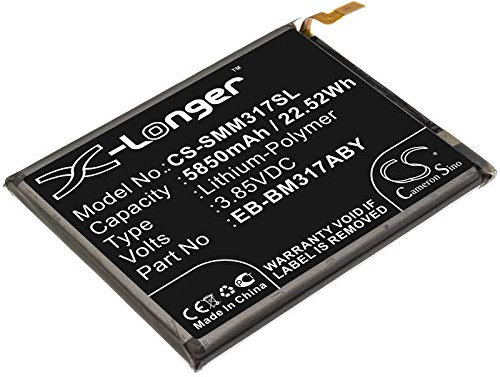 NEU Ersatz Akku Fit Samsung Galaxy M31, Galaxy M31s, SM-M317F, SM-M317F/DS(5850mAh / 22.52Wh)