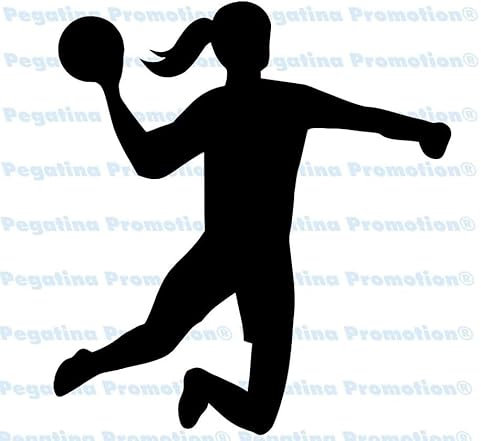 Rakelfix Icon Handballerin Handball Hobby Aufkleber, ca.20 cm breite Hobbys Auto Autoaufkleber Sticker Heckscheibe Lack Vinyl Sport Sportaufkleber Auto-Aufkleber von ® Aufkleber mit Verkleb