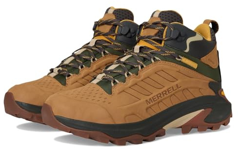 Merrell Mens Moab Speed 2 Leather Mid Waterproof, Tan, 7.5 UK