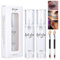 Gel per Fissare Glitter, Primer Adesivo con Pennello a Doppia Punta, 10ml Colla per Viso per Spettacoli, Feste, Halloween, Natale, 2 Pezzi
