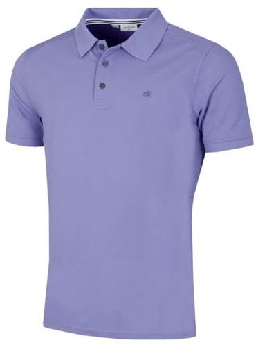 Calvin Klein Herren Campus 3 Knopf Kragen Polo Hemd - Lila - L