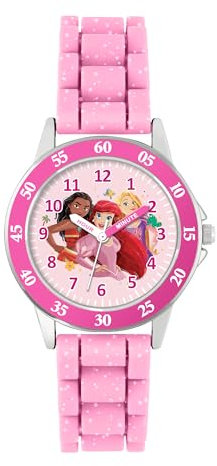 Disney Princess Kids Pink Time Teacher Analog Armbanduhr PN4660