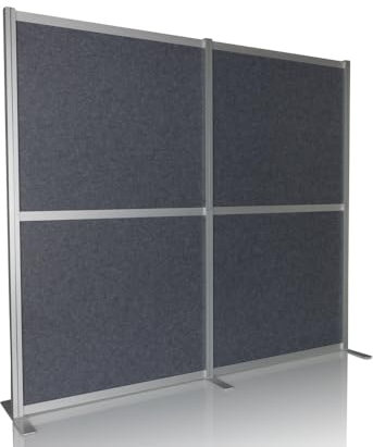 hjh OFFICE Akustiktrennwand FLEXMIUT MODUL schallabsorbierende Trennwand, freistehender Sichtschutz für Büro und Zuhause, Grau