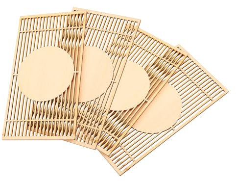 4 Pièces Mini Paravent en Bois pour Modèle De Bâtiment Miniature, Accessoires De Décoration Intérieure, Artisanat Fin Et Polyvalent pour Scènes DIY