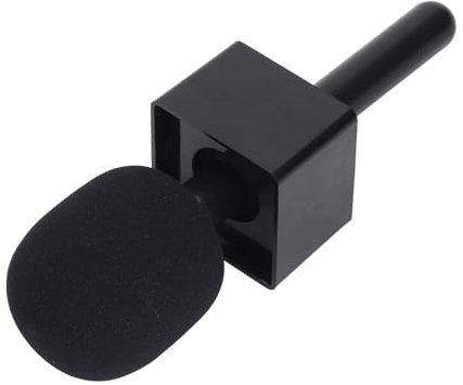 Mikrofon-Handadapterhalterung, Windschutzscheiben-Schaumstoff-Handmikrofonhalter-Ständerflagge für GO II, G1, Movo mit ABS-Kunststoffmaterial, Schwarz und Integrierter