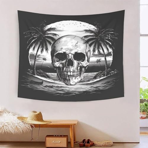 ChengzeTCo 3D Tapestry, Polyestermaterial,Totenkopf Kunstteppiche, Home Wandteppiche Dekorative Wandaufhängung Dekor Schlafzimmer,180cmx230cm, Für Wohnzimmer Schlafzimmer Schlafsaal