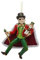 Kurt Adler Drosselmeyer Magician with Nutcracker - 7 Inch Red/Green Resin and Polyester Christmas Tree Ornament