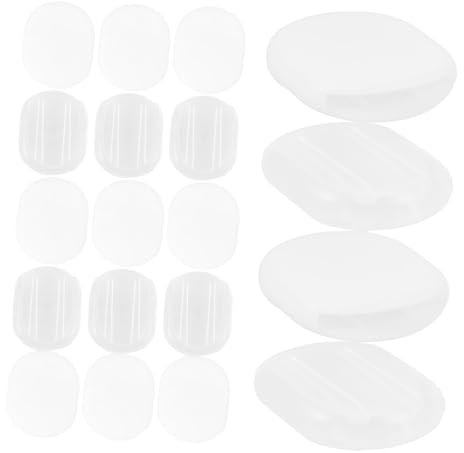 Weiß Ohrclip Pads, Kunststoff, Oval, für Clip Ohrringe, 40 Stück
