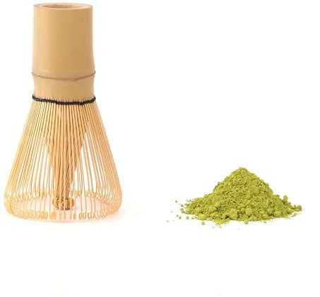 infinitynova Bambus Matcha-Schneebesen, 100-Zinken, Traditionell Japanisch, 6 cm x 11 cm, Natur Bambus