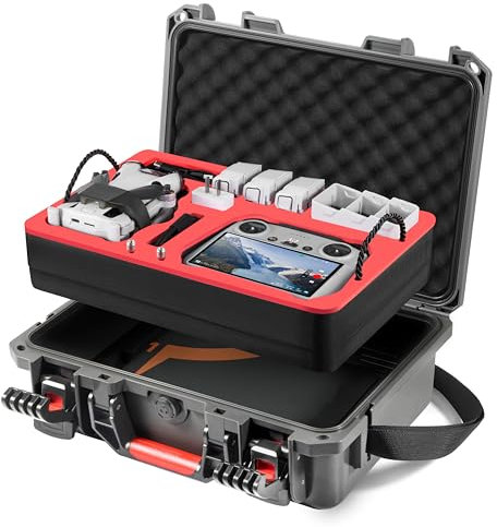 STARTRC PHOTO Mini 4 Pro Case Dual Layer, Waterproof Crash Resistant Carrying Case for DJI Mini 4 Pro/Mini 3 /Mini 3 Pro Accessories, For DJI RC 2/RC-N2 Controller,Battery Charger Hub
