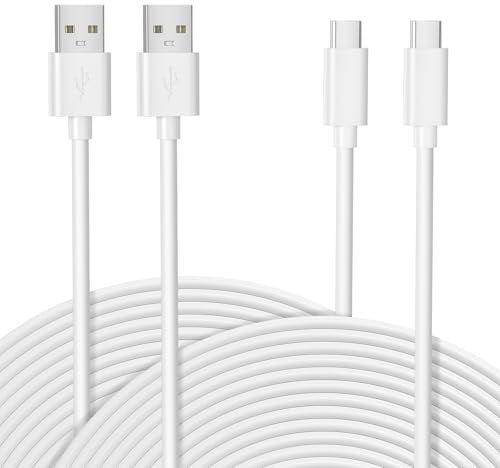 BASESAILOR Extra Long USB A to USB C Cable 9M/2Pack,USB C Power Cable Charger Cord 2.0 Lead for PS5,Xbox Series X S,Switch Pro Controller,Blink Outdoor 4 4th Gen Cam,Blink Mini 2,Nintendo Switch