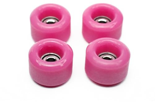 SPITBOARDS Fingerboard Urethane Wheels 60D with Real Ball Bearings Professional CNC Quality - Pink