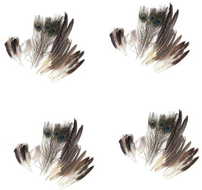Lurrose 4 Sätze DIY Federschmuck Hochzeitsdekoration Party Dekoration Steintöpfe Zum Kochen Truthahnfedern Zum Basteln Federn Selber Machen Feiertagshochzeitsfestdekoration 30 Stück * 4