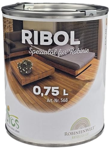 RIBOL Holzschutz-Öl Farbe: NUSSBAUM für Harthölzer (z.B. Robinie, Eiche, Teak u.v.m.), Nr. 569-062-075, 0,75 Liter (für max. 17qm)