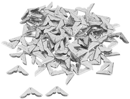 NGNKMPMCTK Eckenschutz for Scrapbooking-Alben, Kartendatei, Menü, Metall, Buch, Laptop, Eckenschutz, Scrapbooks, Fotoalben, Dekor(Silver,100pcs)