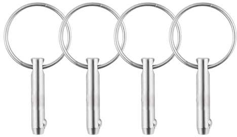 Pin di blocco a sfera, perni hardware da 4 pcs, diametro 6, 3 mm perno di rilascio rapido in acciaio inossidabile con blocco a sfera, caricato molla per tetti in barca, cerniere del ponte, yacht, ca