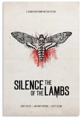 Filmposter Das Schweigen der Lämmer von 1991, klassisches Poster, Gemälde, Leinwand, Wandkunst, Wohnzimmer, Poster, Gemälde, 30 x 45 cm