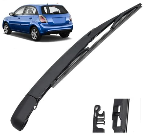 JQHXFDC - Juego de escobillas y Brazos para limpiaparabrisas Trasero de Coche, Cepillo para Parabrisas y Ventana 14 para Kia Rio 2 Hatchback JB 2005 2006 2007 2008 2009 2010 2011