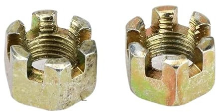 Essieu Avant Lot de 2 écrous hexagonaux fendus M10/M12/M14/M16/M20 pour essieu arrière de Quad, Kart, Dirt Bike, Quad, Quad 50cc à 250cc Axe de Roue(2)