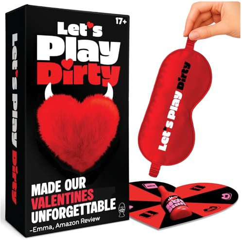 Let's Play - Adventurous Couples Card Game For Adults, Date Night Fun | 180 Prompts, Spinner And Blindfold, 2 Players, Ages 17+. Perfect For Valentines Gifts, Anniversaries And Date Nights.