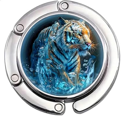 Taschenhalter FüR Tisch Klappbarer Haken for die Schreibtischkante, Taschenhalter mit Sternzeichen-Print, for Schüler, Schultaschen, Kleiderbügel, tragbarer Schlüsselring, Reiseaufbewahrung(Color4)