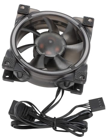 80mm PWM PC Case Fan 80x80x25mm ARGB Fan with MFDB Bearing 800-2500RPM 26.5CFM for Computer Case CPU Radiator