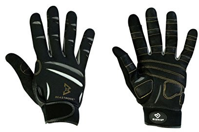 Bionic The Official Glove of Marshawn Lynch Gloves Beast Mode Damen Vollfinger-Fitness-/Hebehandschuhe mit natürlicher Passform-Technologie, Schwarz (Paar)… (Large)