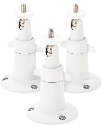 Wasserstein Adjustable Indoor/Outdoor Security Metal Wall Mount Compatible w/Arlo Pro/Pro 2/Pro 3/Pro 4/Pro 5/Ultra/Ultra 2, Wyze Cam Outdoor, Wyze Cam V3 & Ring Stick Up Cam Battery (3 Pack, Black)