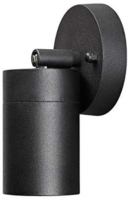 max K O M F O R T Aussenwandleuchte Schwarz aus Edlesthal mit GU10 Fassung Schwenkbar Wandleuchte Wandlampe 109B-B