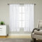 TOPICK Weiß Gardinen mit Schlaufen Einfarbig Gardinen für Wohnzimmer Schlafzimmer Fenster Transparent Durchsichtig Stores Landhausstil Modern Fenstergardinen 2er Set 145H x 140B (cm)