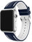 Correa para Apple Watch 42mm Series 5/4/3/2/1 Correa de Reemplazo Silicona Suave para Reloj iWatch, Ajustable Banda Transpirable con Estilo Deportivo, Sport Band para Apple Watch, Azul y Blanco